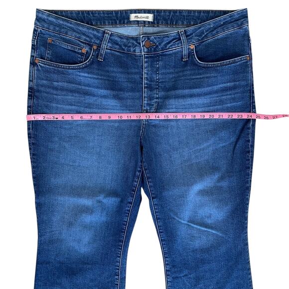 Madewell Mid-Rise Kick Out Jeans Dark Blue Size 22W - Picture 9 of 16